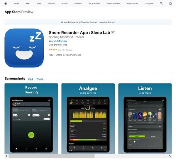 Sleep Lab Snore Recorder