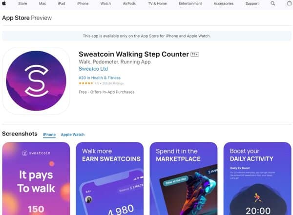 Sweatcoin Walking Step Counter