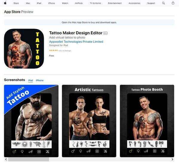 Tattoo Maker Design Editor