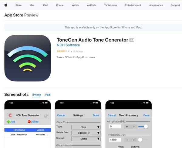 ToneGen Audio Tone Generator