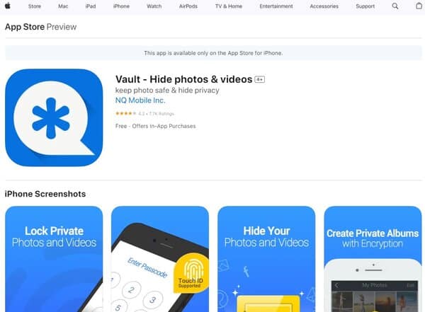 Vault Hide Apps Photos & Videos