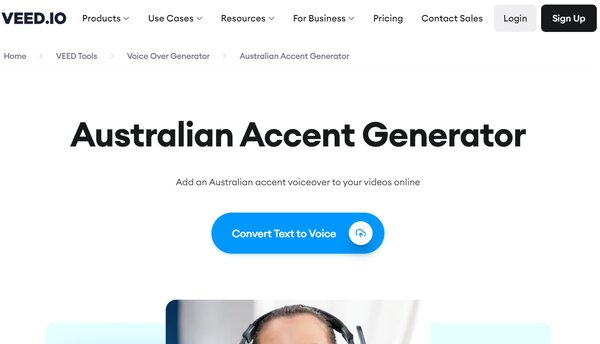 Veed IO Aussie Accent Generator