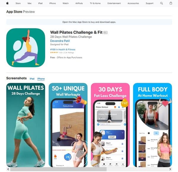 Wall Pilates Challenge & Fit