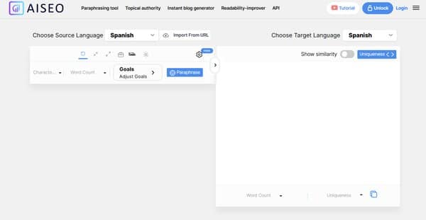 AISEO Paraphrase Tool for Spanish