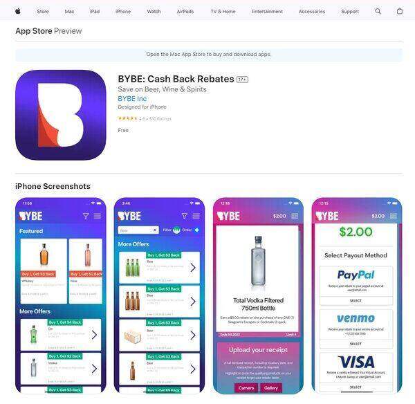 BYBE: Cash Back Rebates