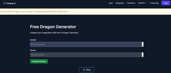 Cookup AI Free Dragon Generator