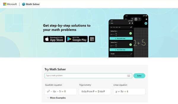 Microsoft Math Solver
