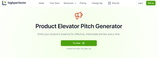 Product Elevator Pitch Generator