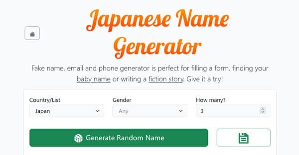 Random Japanese Nickname Generator