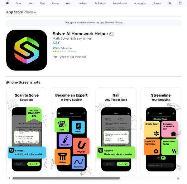 Solvo AI Homework Helper
