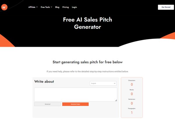 Writecream Free AI Sales Pitch Generator