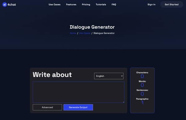 AI4Chat Dialogue Generator