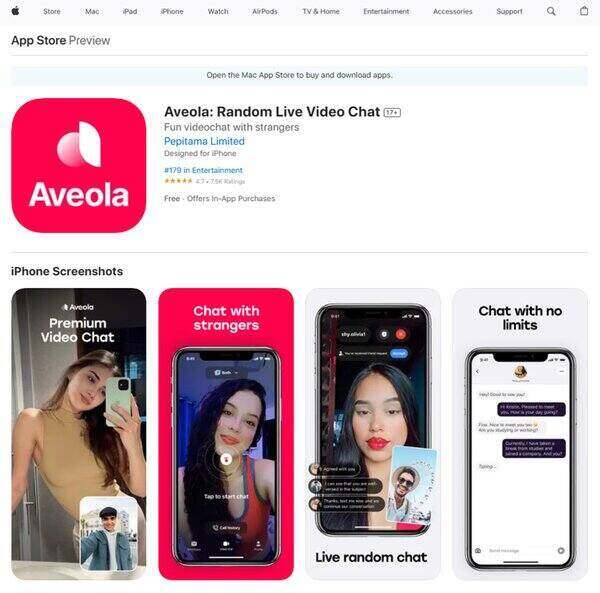 Aveola Random Live Video Chat