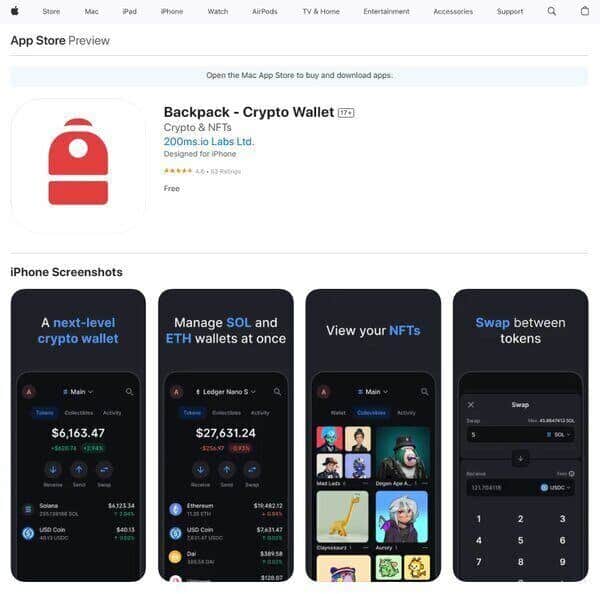 Backpack Crypto Wallet