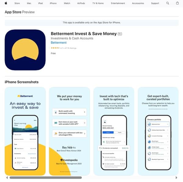Betterment Invest & Save Money