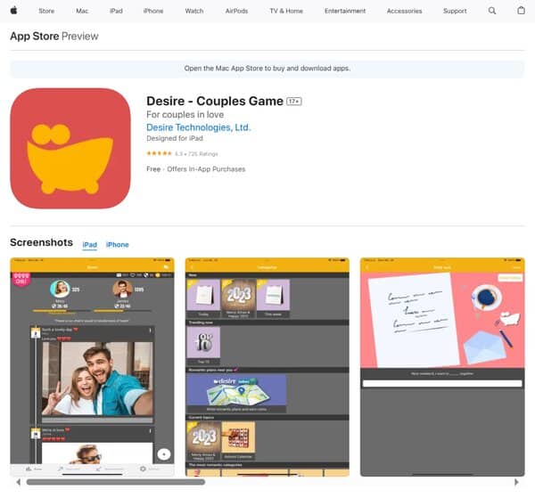 Desire Couples Game
