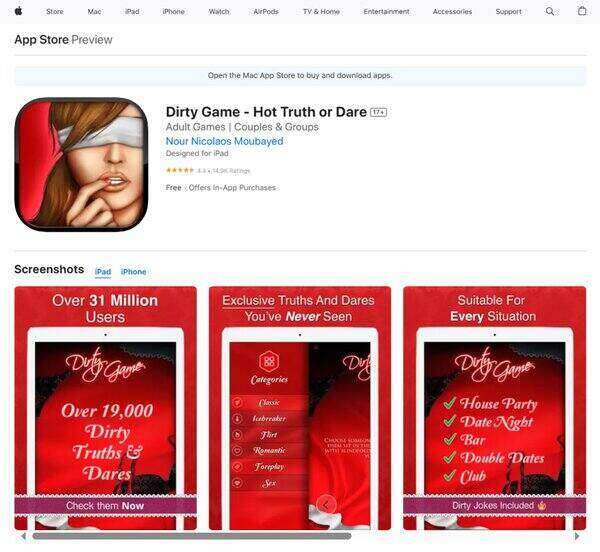 Dirty Game Hot Truth or Dare