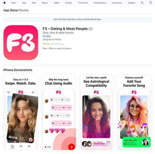 F3 Dating, Meet, Chat
