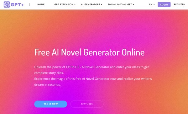 GPTPlus.io Free AI Novel Generator Online