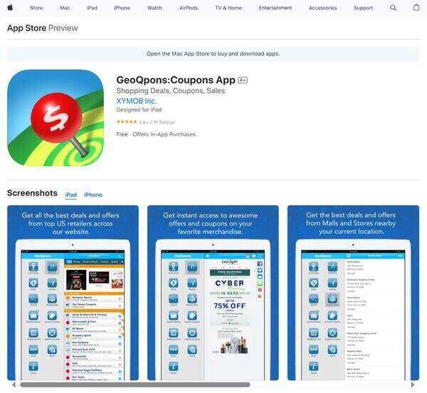 GeoQpons Coupons App