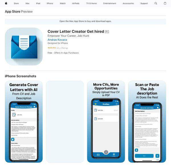 Get Hired Cover Letter Creator