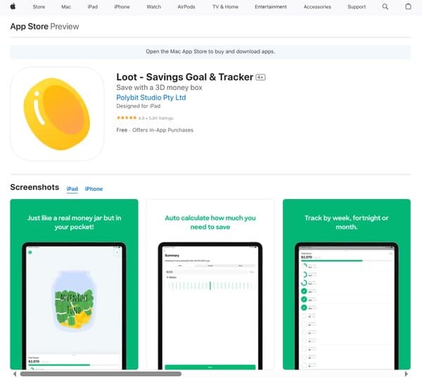 Loot Savings Goal & Tracker