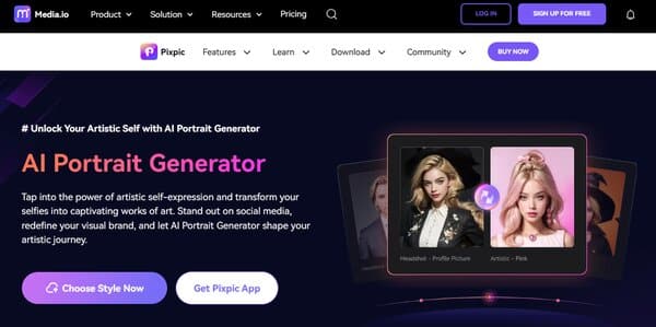 Media.io AI Portrait Generator
