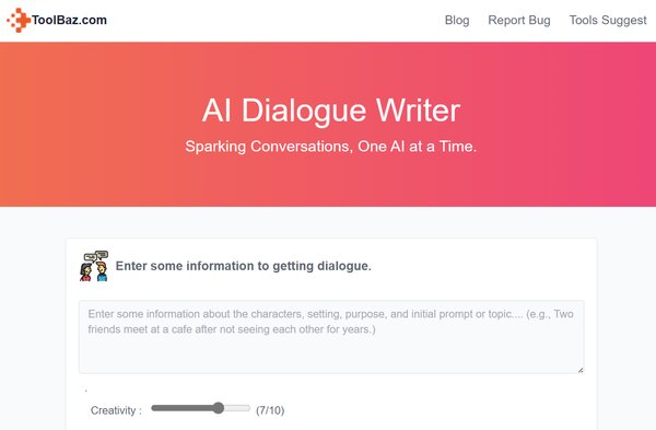 ToolBaz AI Dialogue Writer