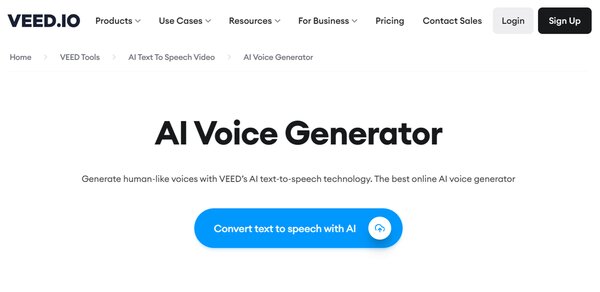 Veed.io AI Vocal Generator