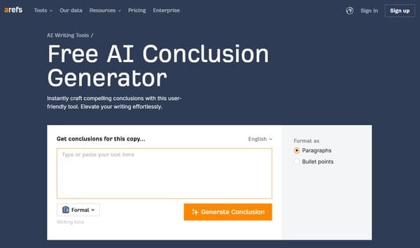 ahrefs Free AI Conclusion Generator