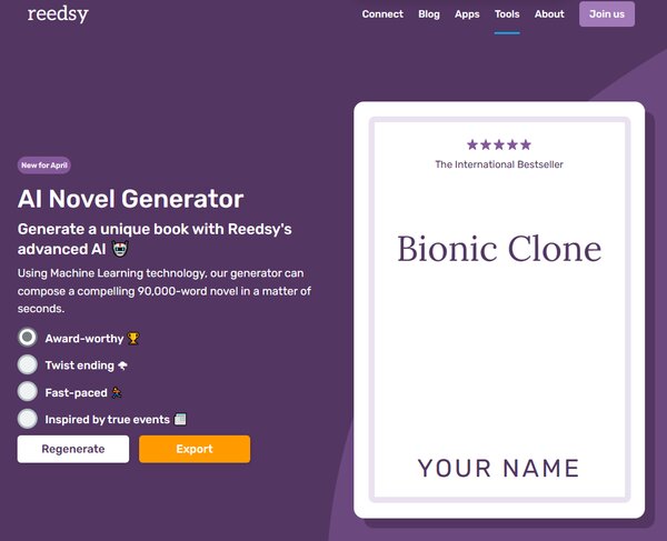 reedsy AI Novel Generator