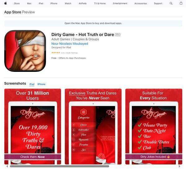 Dirty Game Hot Truth or Dare