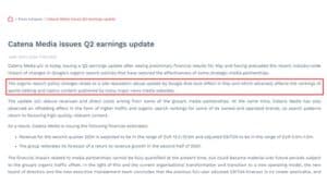 Google's Site Reputation Abuse Update Leads Gaming Affiliate To Reduce Financial Forecast