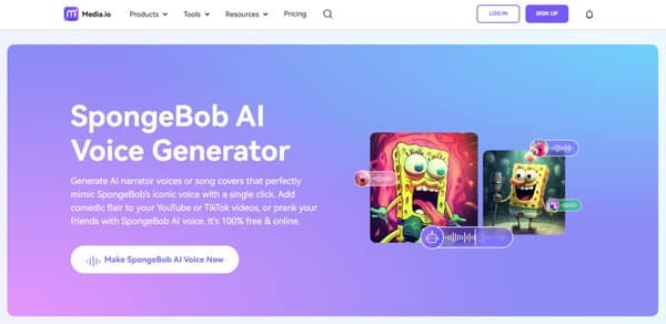 Media.io AI Voice Generator SpongeBob