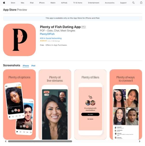 Plenty of Fish Dating App