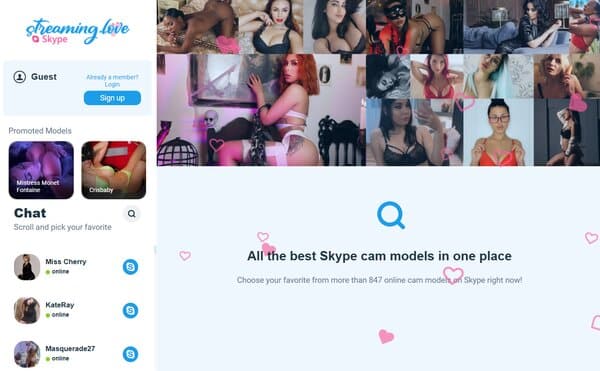 Skype Streaming Love Models