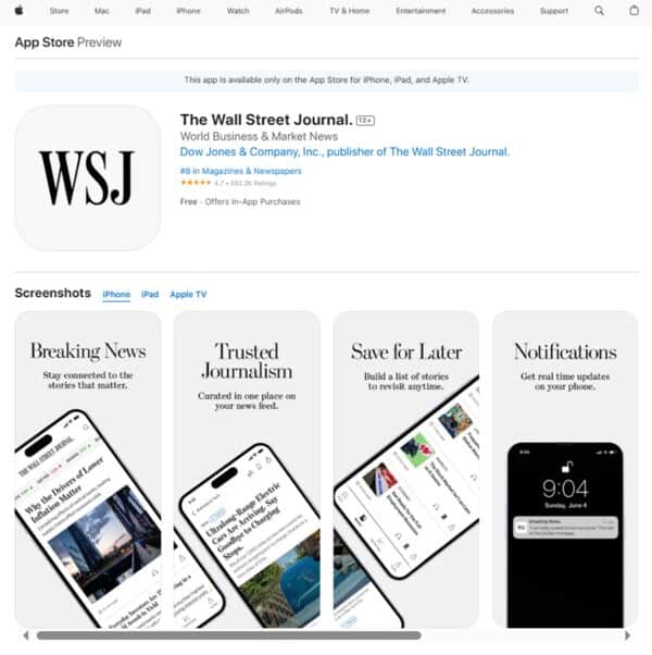 The Wall Street Journal News App