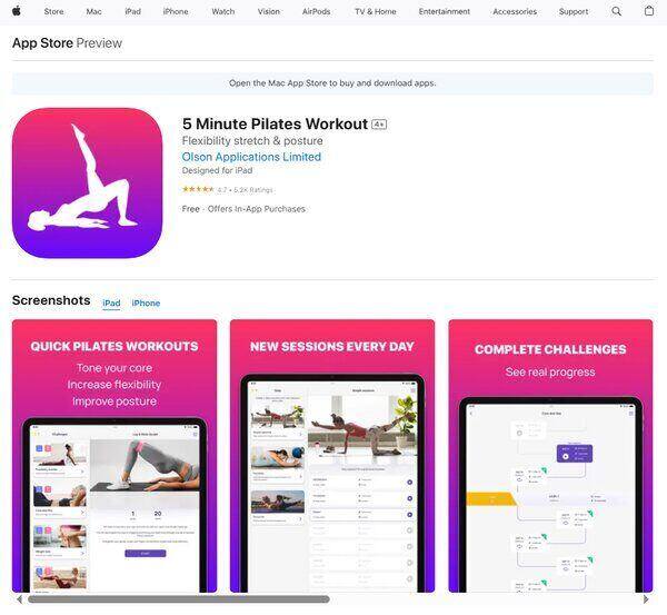 5 Minute Pilates Workout
