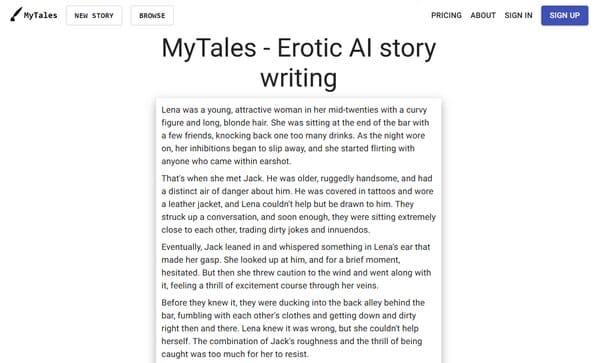 MyTales Erotic AI Story Writing