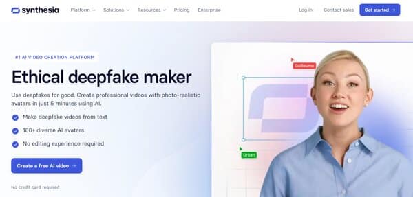 Synthesia Ethical Deepfake Maker