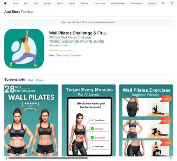 Wall Pilates Challenge & Fit