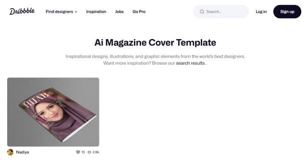 Dibbble AI Magazine Cover