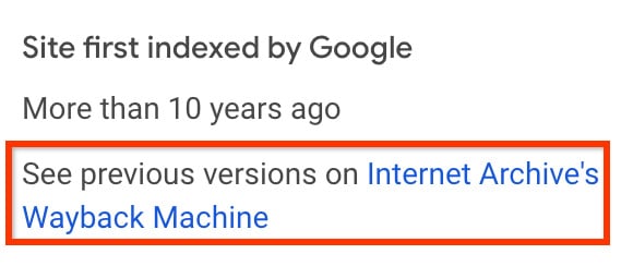 Google Replaced Cache Link With Internet Archive's Wayback Machine