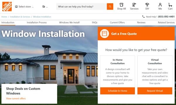 The Home Depot Windoes Installations