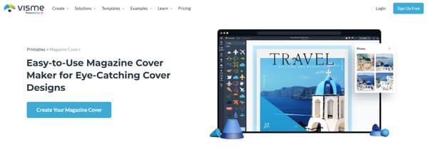 Visme Magazine Cover Generator