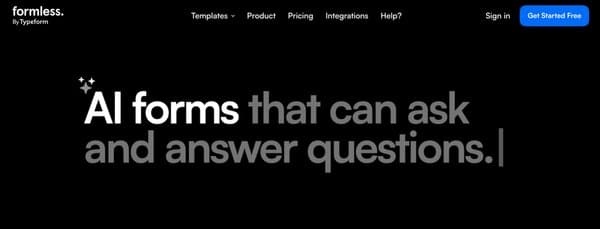 Typeform's Formless