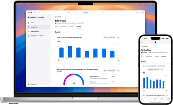 Apple Business Connect prend en charge les paramètres UTM pour les liens d'action