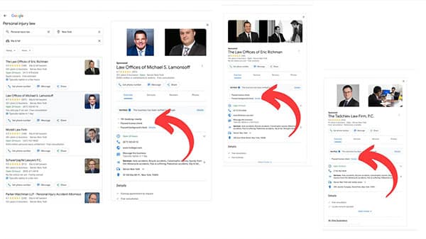 Google Local Service Ads Verified Section Details