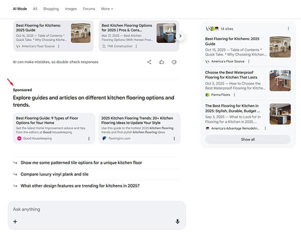 New Google AI Mode Ads: Explore Guides and Articles